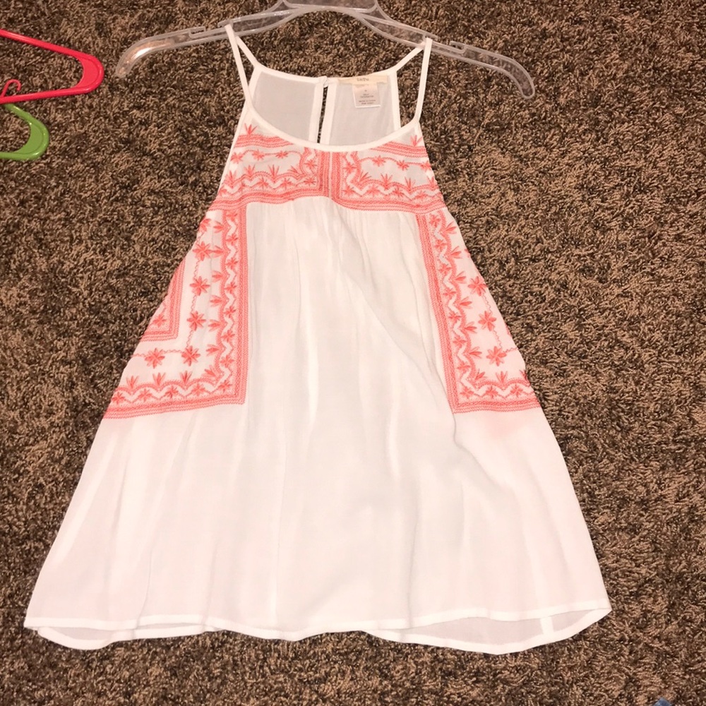 White and orange tank top